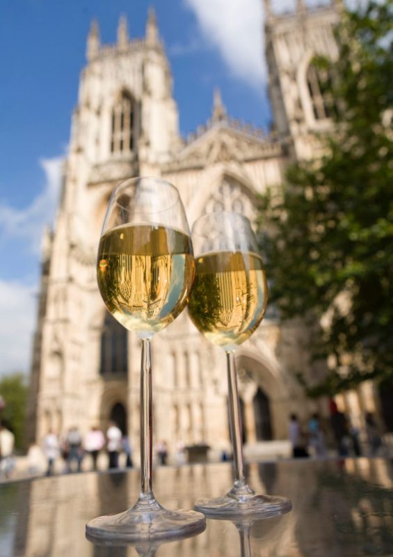 York Minster which champagne glasses on limo bonnet